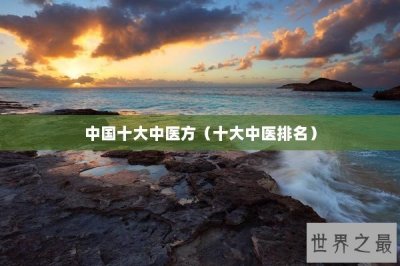 ​中国十大中医方（十大中医排名）