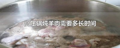 ​高压锅炖羊肉需要多长时间