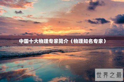 ​中国十大物理专家简介（物理知名专家）