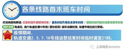 ​今起执行！最新上海地铁首末班车时刻表请收好