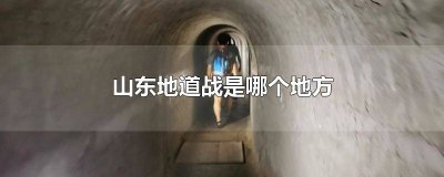 ​地道战有没有 地道战是哪个地方