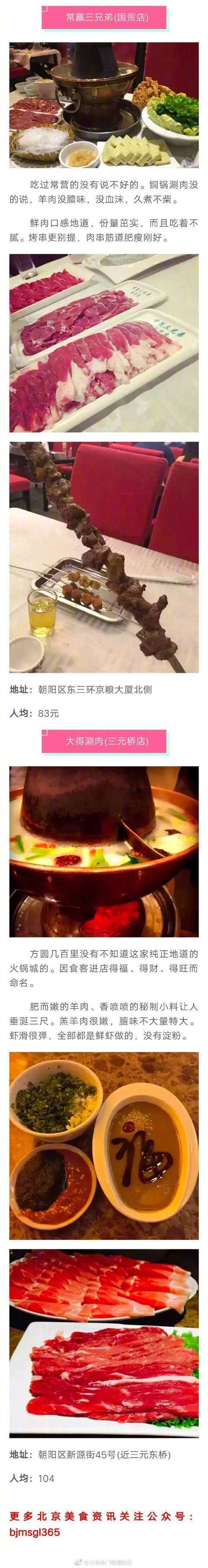 北京最好吃的铜锅涮肉都在这了，拿走不谢！