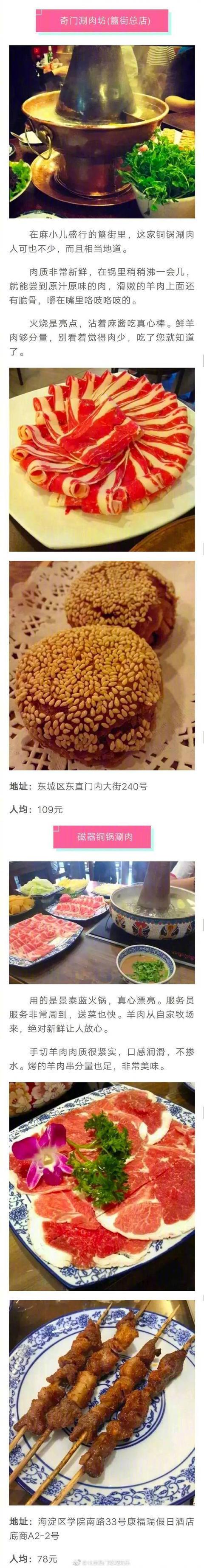 北京最好吃的铜锅涮肉都在这了，拿走不谢！