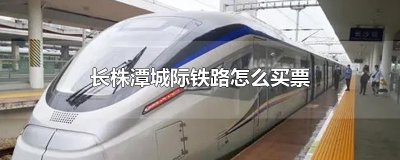 ​长株潭城际铁路怎么买票