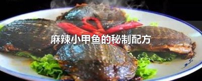 ​麻辣小甲鱼的秘制配方