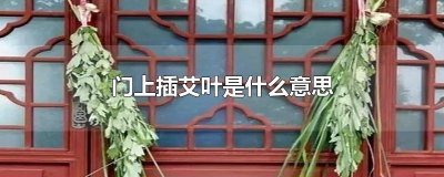 ​艾叶放门上有什么说法嘛 门上挂艾叶是什么意思