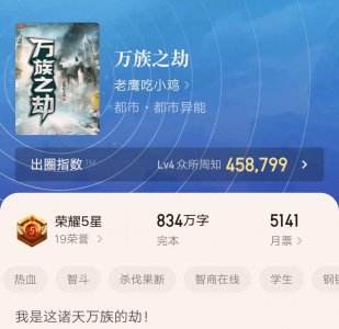 ​老鹰吃小鸡、陈词懒调、飞天鱼晋级白金大神，他们的小说你看过吗