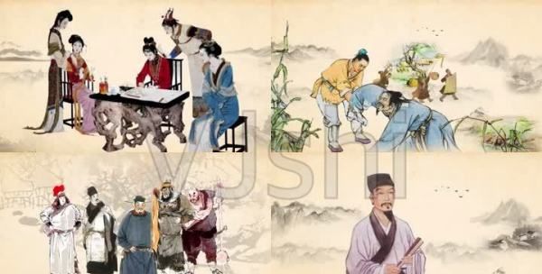 中国四大古典小说,我国有哪四部古典文学名著是图1