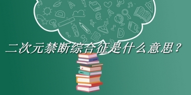 二次元禁断综合征是什么意思?