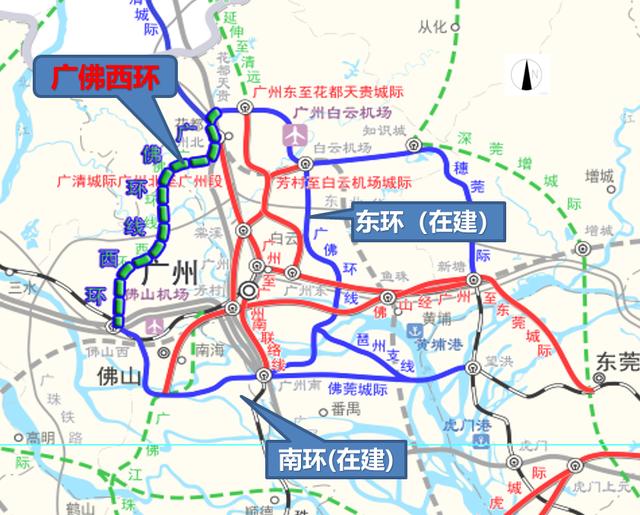 广佛城轨完整线路图(设9个站点广佛西环)(3)