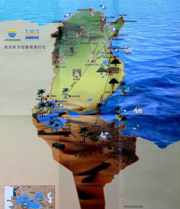 突尼斯在哪里多大,突尼斯的旅游景点图1
