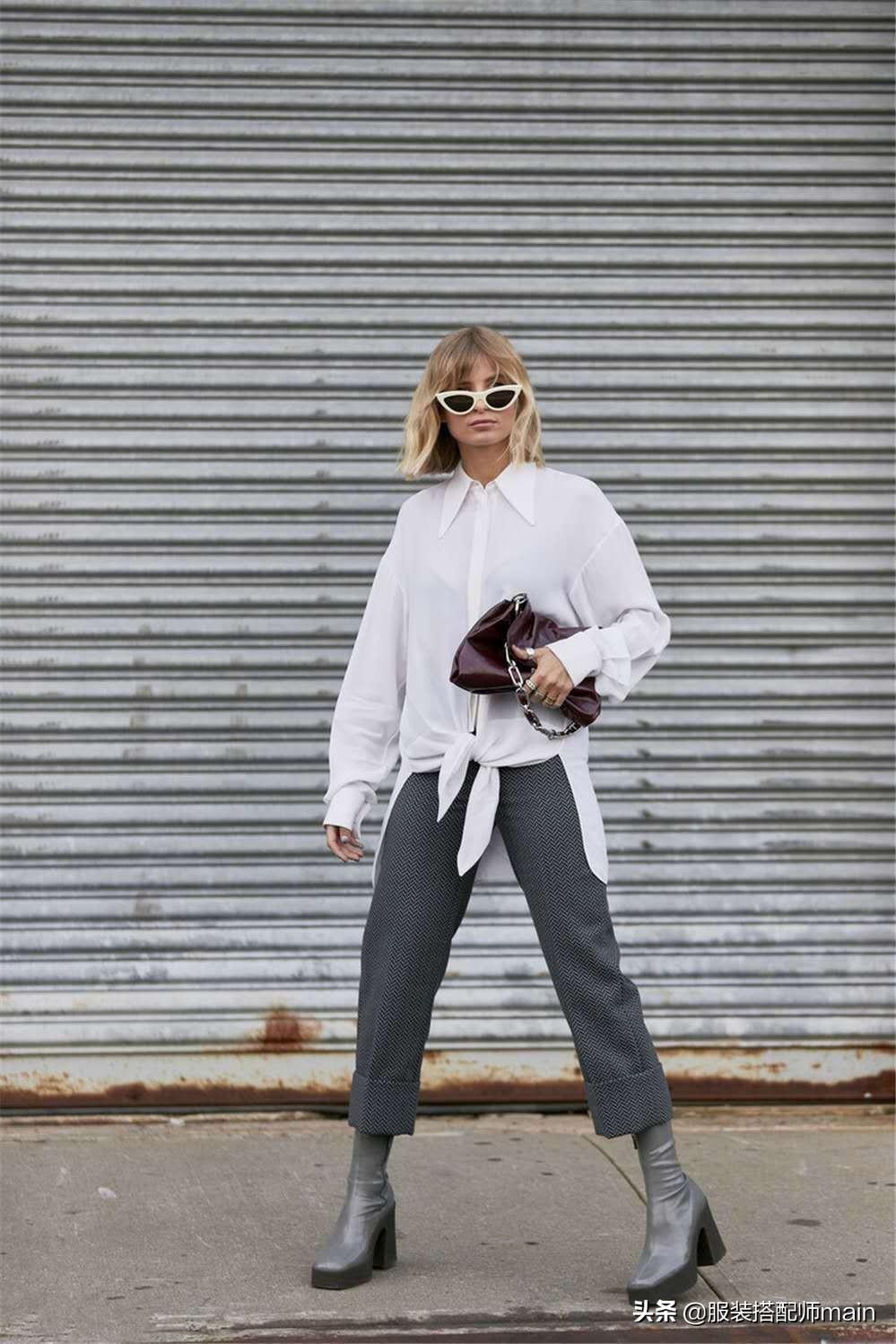 灰色西裤配什么颜色好看衣服(灰色裤子最佳配色表)