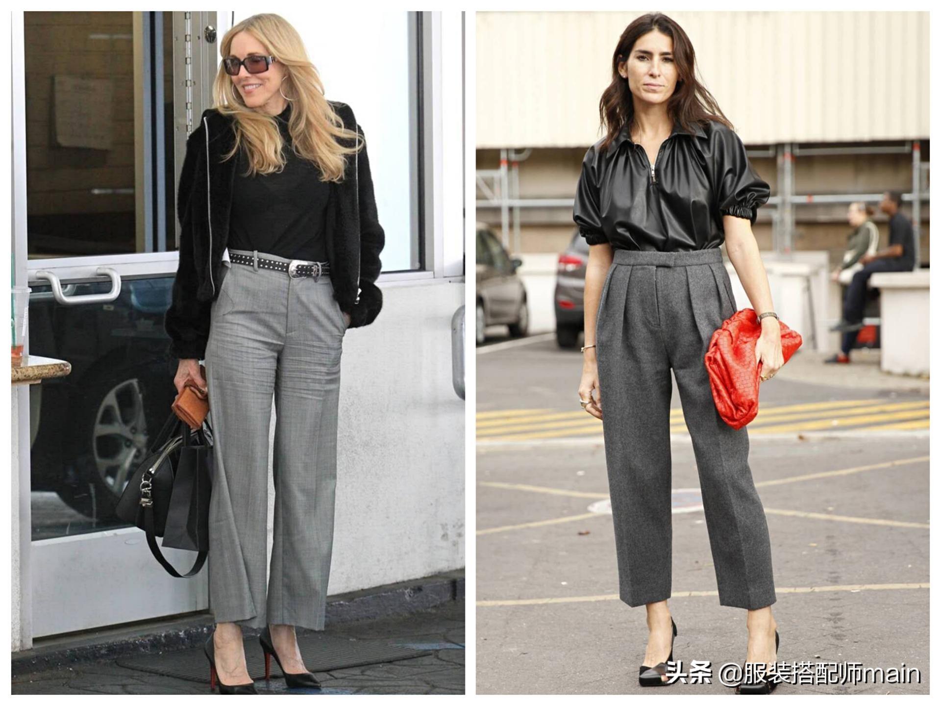 灰色西裤配什么颜色好看衣服(灰色裤子最佳配色表)