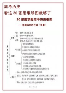 ​高中历史30个思维导图 帮你捋清思维脉络