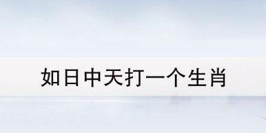 如日中天什么生肖（如日中天什么生肖数字）