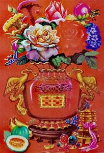 ​一组非常珍贵的，老版吉祥年画～《富贵图》请大家欣赏