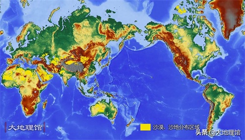 地图看世界沙漠和沙地分布:亚洲非洲大洋洲最多,欧洲没有沙漠