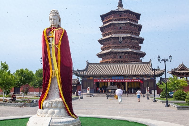 佛宫寺释迦塔，中国最高最古的一座木构塔式建筑，世界三大奇塔