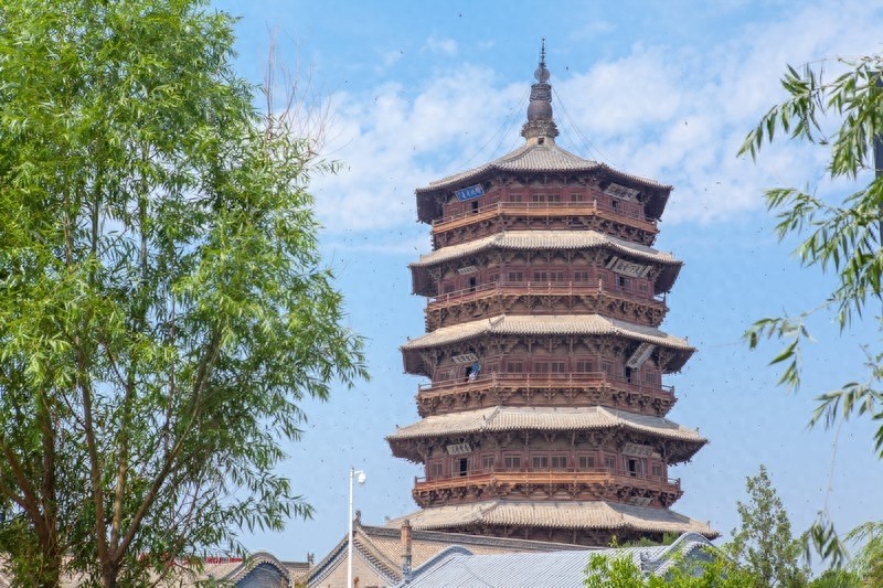 佛宫寺释迦塔，中国最高最古的一座木构塔式建筑，世界三大奇塔