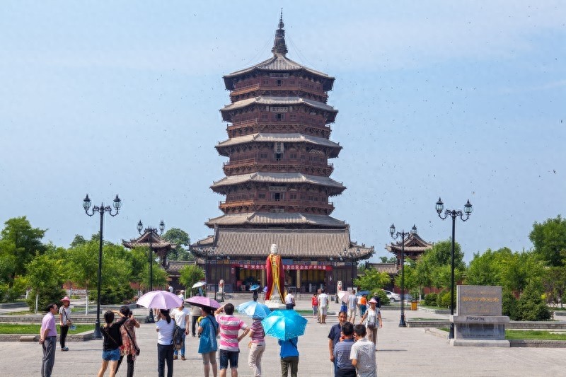 佛宫寺释迦塔，中国最高最古的一座木构塔式建筑，世界三大奇塔