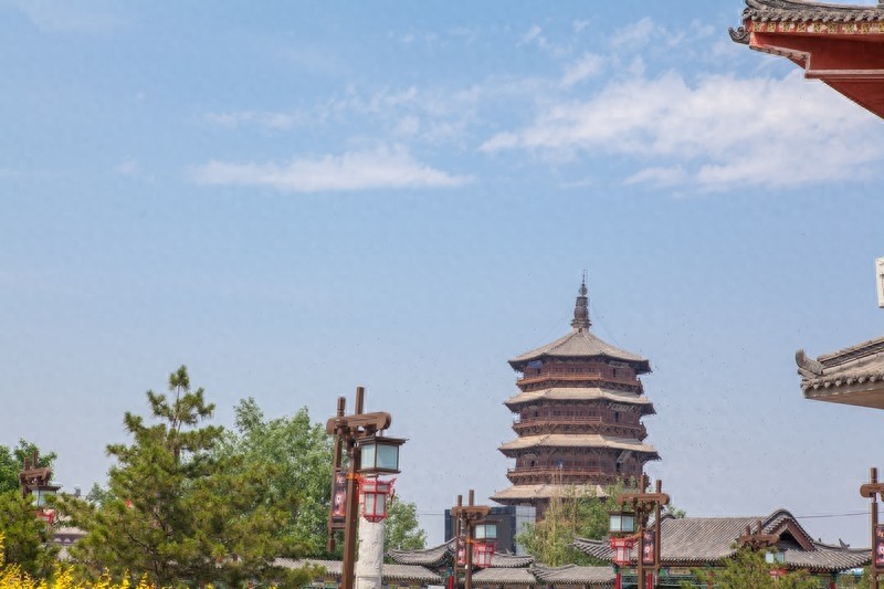 佛宫寺释迦塔，中国最高最古的一座木构塔式建筑，世界三大奇塔