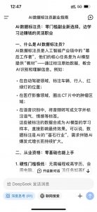 ​Deepseek给你找副业零门槛AI数据标注员时薪可达20～50元你爱了吗