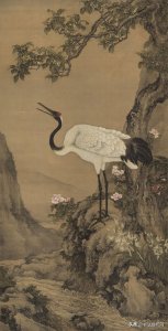 ​清代名画《桂鹤图》、《松梅双鹤图》赏析