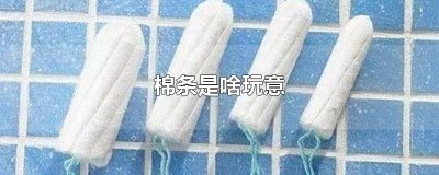 ​棉条是啥玩意