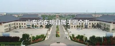 ​山东省东明县属于哪个市