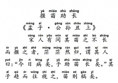 ​小学生必学必背：每日一篇文言文——第二篇：揠苗助长