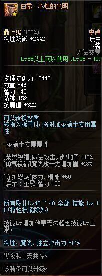 谁主沉浮！95泰波尔斯防具浅析