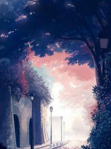 最美的动漫星空风景，再配上这绝美的可爱动漫少女，你喜欢哪张