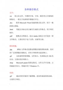常用的文件格式有五种（最佳文件格式有8种）