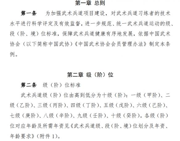 武道境界划分方法(天枢境隐元境武术协会宣布试行按)(1)