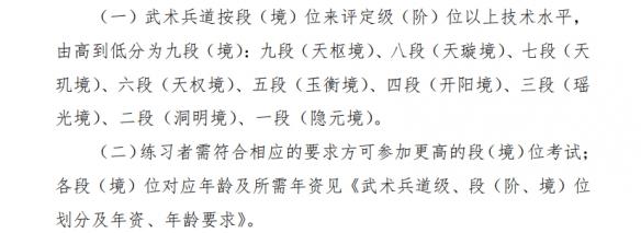 武道境界划分方法(天枢境隐元境武术协会宣布试行按)(2)